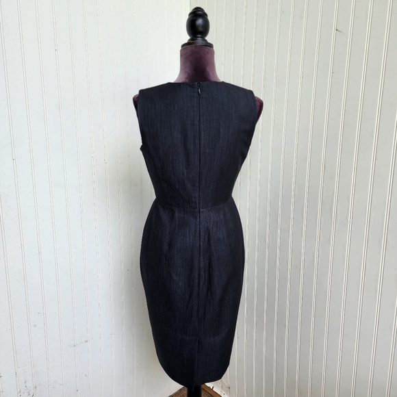 Calvin Klein Womens Blue Denim Chambray Sleeveless Sheath Midi Dress Bodycon 4 - Picture 14 of 16